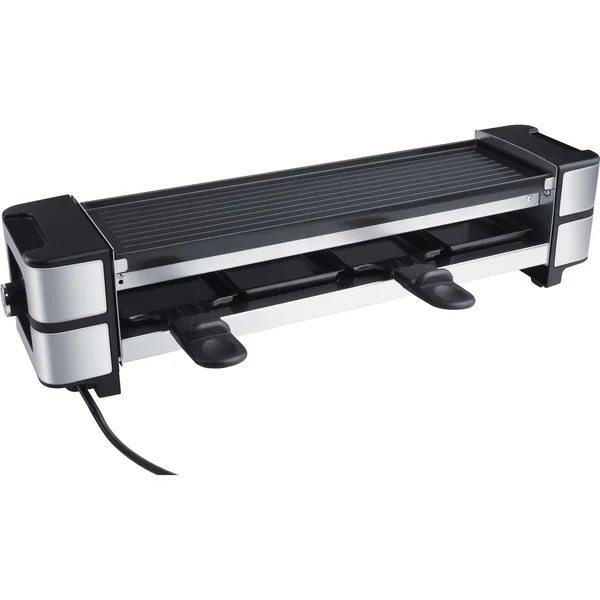 Steba Guss-Raclette RC 140 (schwarz/edelstahl, 600 Watt, wendbare Grillplatte)
