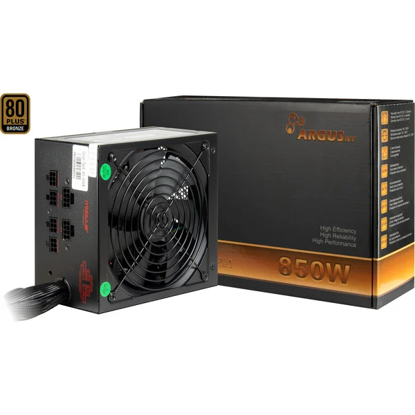 Inter-Tech BPS-850CM, PC-Netzteil (schwarz, 1x 12-Pin High Power GPU, 4x PCIe, 850 Watt)