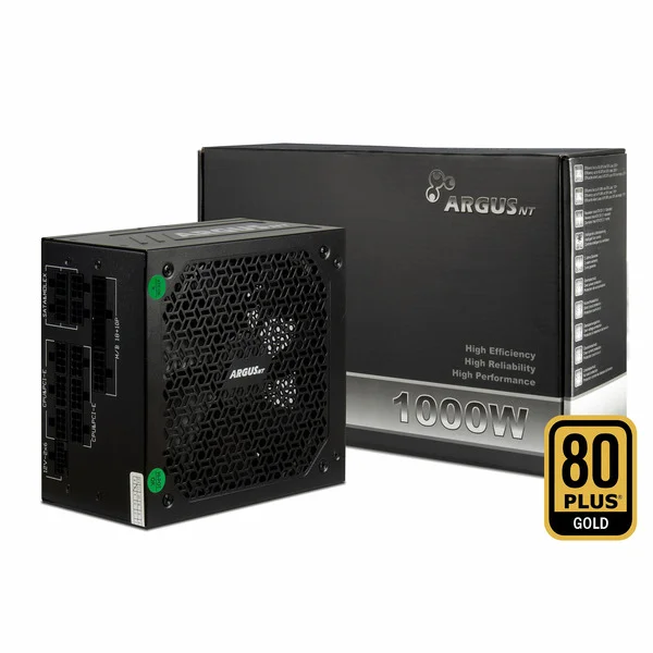 Inter-Tech HA-1000BA4, PC-Netzteil (schwarz, 1x 12-Pin High Power GPU, 3x PCIe, Kabelmanagement, 1000 Watt)