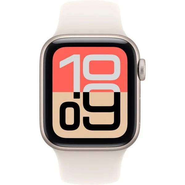 Apple Watch SE 3, Smartwatch (silber, Aluminium, 40 mm, Sportarmband polarstern S/M)