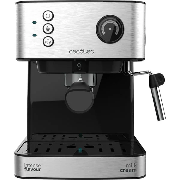 Cecotec Power Espresso 20 Matic Professionale, Espressomaschine (edelstahl (gebürstet)/schwarz, 850 Watt)