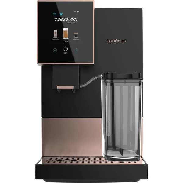 Cecotec Cremmaet Compactccino Connected Black Rose, Vollautomat (schwarz/roségold, 1350 Watt, Wi-Fi)