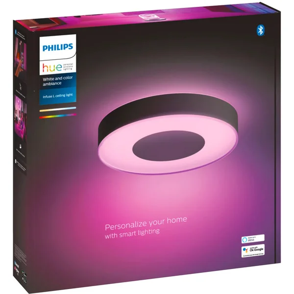 Philips HUE White & Color Ambiance Infuse Deckenleuchte L, LED-Leuchte (schwarz)