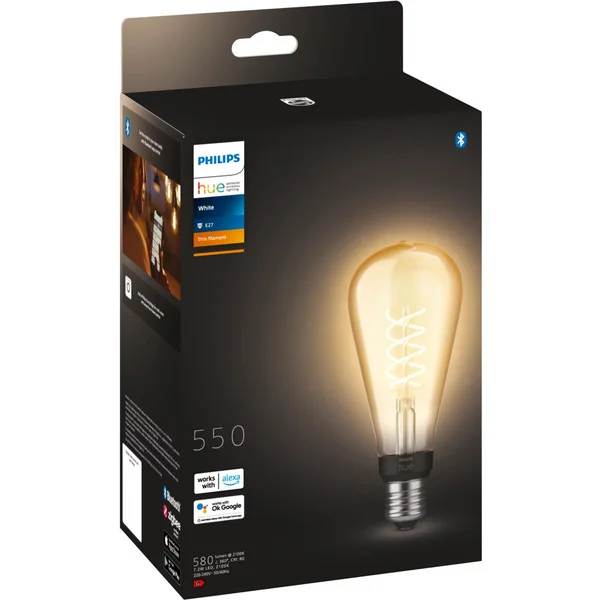 Philips HUE White Filament Lampe E27 Giant Edison ST72 550 lm, LED-Lampe