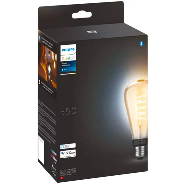 Philips HUE White Ambiance Filament Lampe E27 Giant Edison ST72 550 lm, LED-Lampe