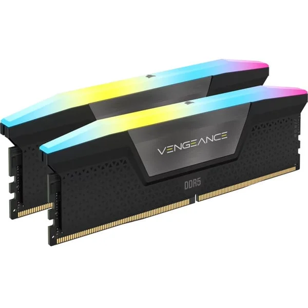Corsair DIMM 16 GB DDR5-5200 (2x 8 GB) Dual-Kit, Arbeitsspeicher (schwarz, CMH16GX5M2B5200C40, Vengeance RGB, INTEL XMP)