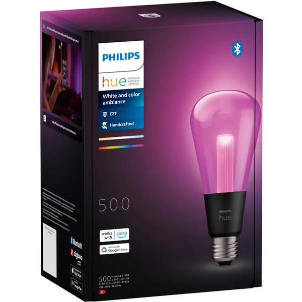 Philips HUE White & Color Ambiance ST72 Smarte Lampe E27, LED-Lampe (Lightguide)