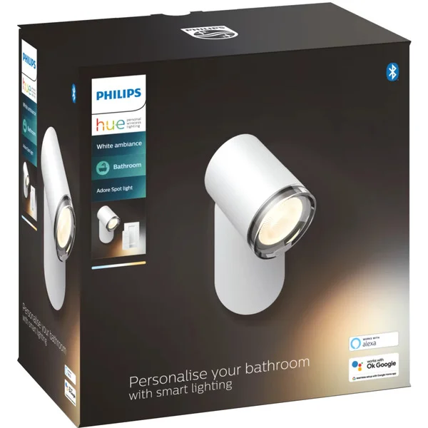 Philips HUE White Ambiance Adore Badezimmer Spot, LED-Leuchte (weiß, inkl. Dimmschalter)