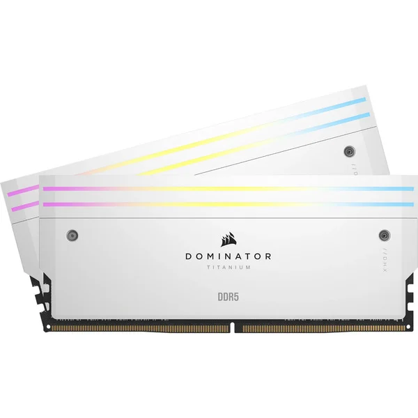 Corsair DIMM 32 GB DDR5-6000 (2x 16 GB) Dual-Kit, Arbeitsspeicher (weiß, CMP32GX5M2B6000Z30W, Dominator Titanium, INTEL XMP, AMD EXPO)