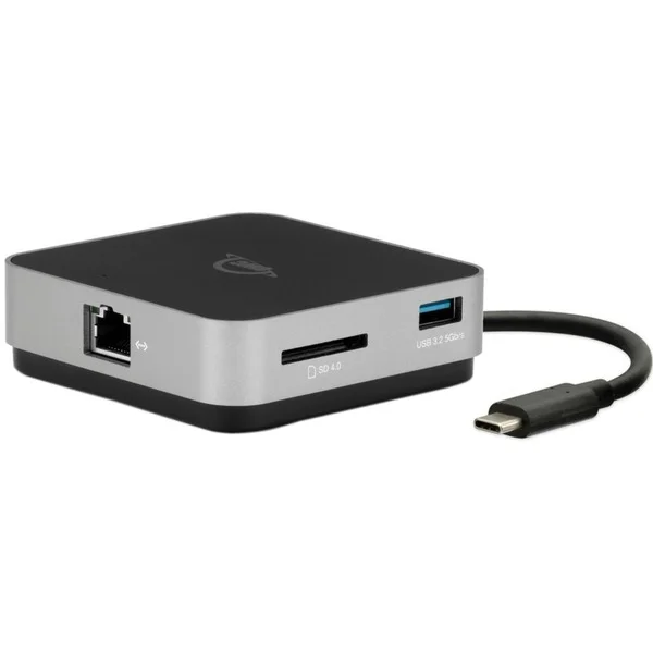 OWC USB-C Travel Dock E, Dockingstation (grau/schwarz, HDMI, USB-A, Gigabit LAN)