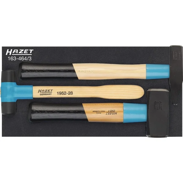 Hazet Hammer-Satz 163-464/3, Größe 1/3 (blau/schwarz, 3-teilig)