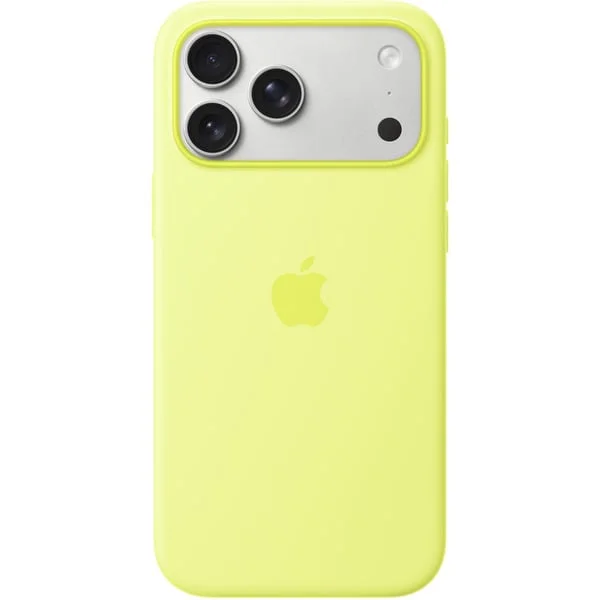 Apple Silikon Case mit MagSafe, Handyhülle (neon-gelb, iPhone 17 Pro Max)