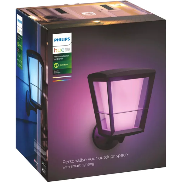 Philips HUE White & Color Ambiance Econic Outdoor stehende Wandleuchte, LED-Leuchte (schwarz)