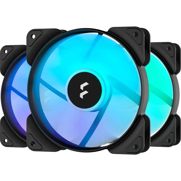 Fractal Design Aspect 12 RGB PWM Black Frame 3er, Gehäuselüfter (schwarz/weiß, 3er Pack, 120 mm)