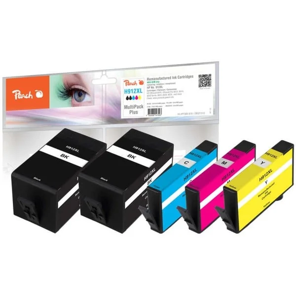 Peach Tinte Spar Pack Plus PI300-978 (kompatibel zu HP 912XL (3YP34AE))