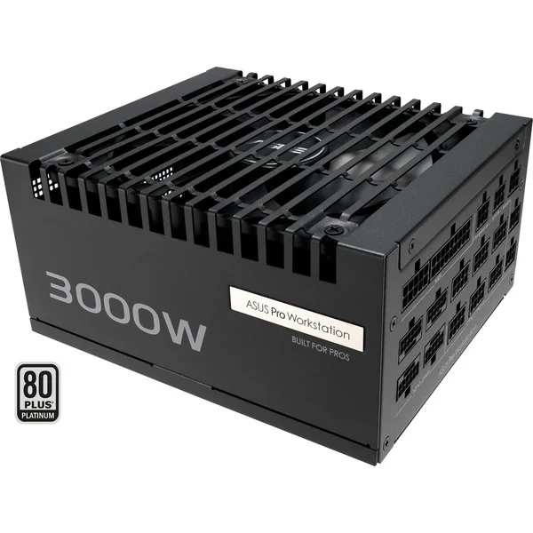 ASUS PRO-WS-3000P, PC-Netzteil (schwarz, 4x 12-Pin High Power GPU, x PCIe, Kabelmanagement, 3000 Watt)