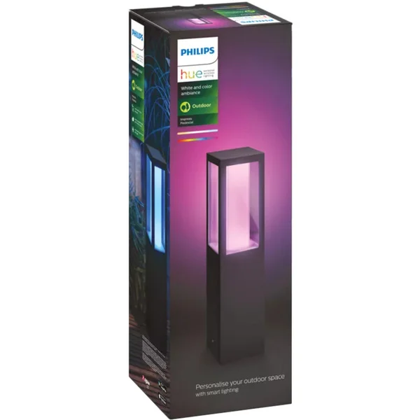 Philips HUE White & Color Ambiance Impress Outdoor Sockelleuchte, LED-Leuchte (schwarz)