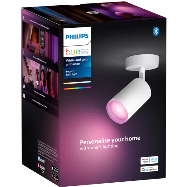 Philips HUE White & Color Ambiance Fugato 1er-Spot, LED-Leuchte (weiß)