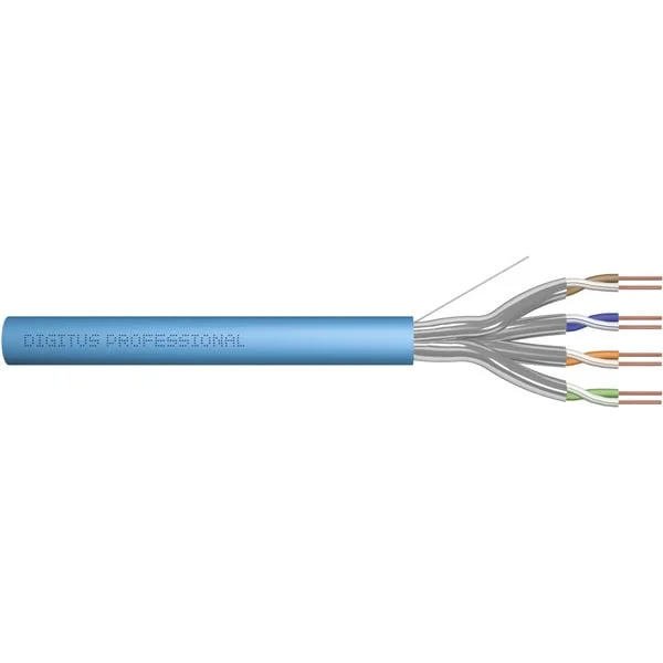 Digitus Professional Cat.6a U/FTP Verlegekabel simplex, Eca (blau, 100 Meter Rolle)