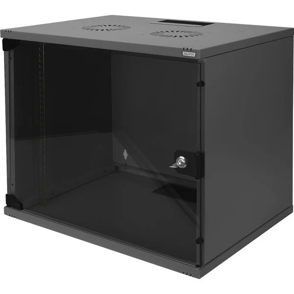 Digitus Wandgehäuse, SOHO, 540x400 mm (BxT), IT-Schrank (schwarz, unmontiert, 9 Höheneinheiten)