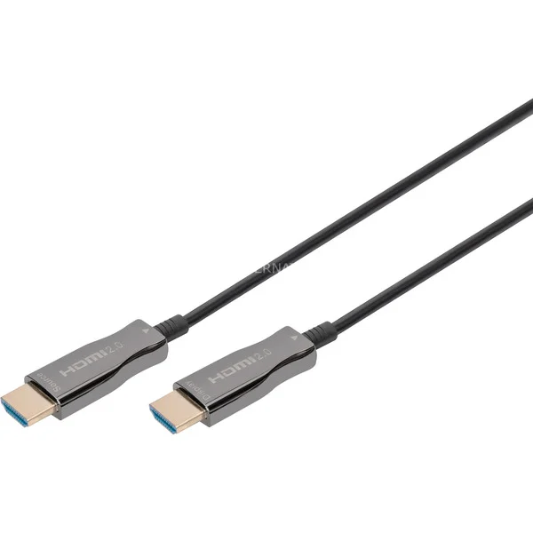 Digitus HDMI AOC Hybrid Glasfaserkabel, UHD 4K (schwarz, 20 Meter)