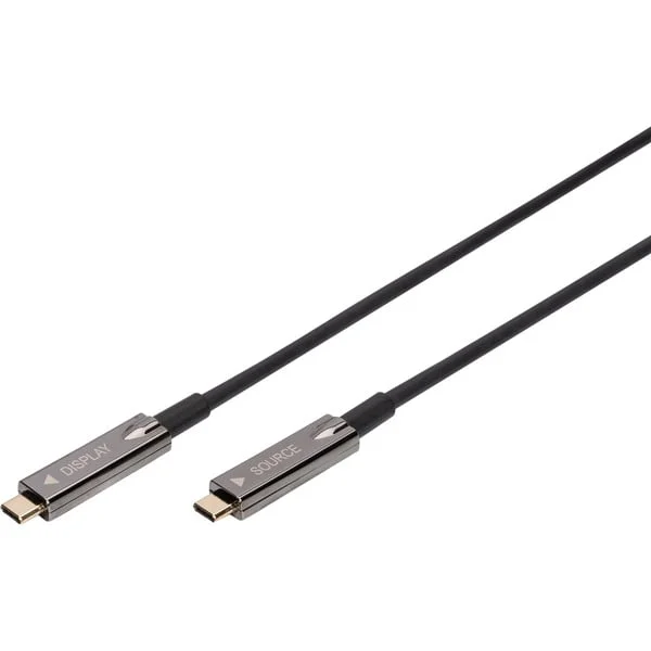 Digitus 4K USB-C AOC AV-Anschlusskabel (schwarz, 20 Meter)
