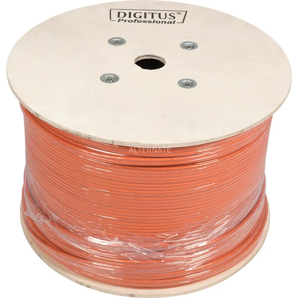 Digitus Professional Cat.7 S/FTP Verlegekabel simplex, Cca (orange, 1.000 Meter Trommel)