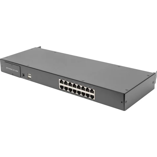 Digitus KVM Switch CAT 5 16-Port, KVM-Switch (schwarz)