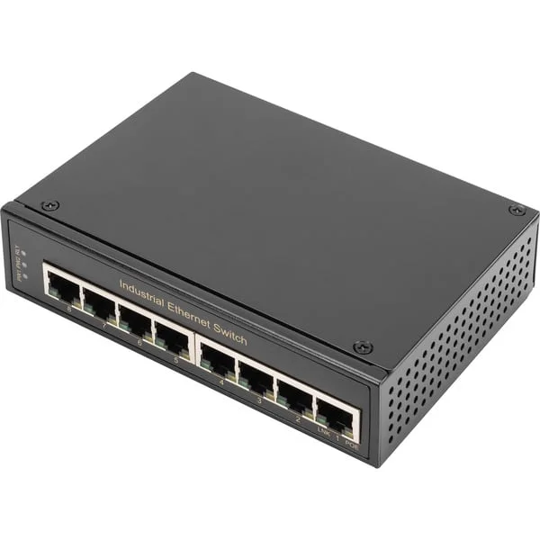 Digitus 8 Port Gigabit Ethernet Netzwerk, Switch (schwarz)