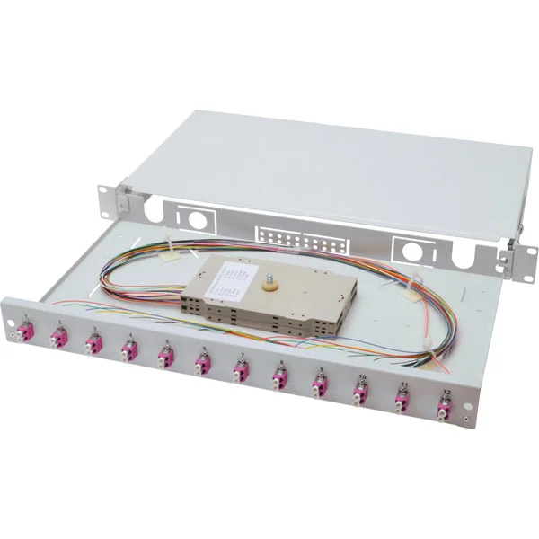 Digitus LWL-Spleißbox, bestückt, 6x LC-APC DX, OS2 (grau)