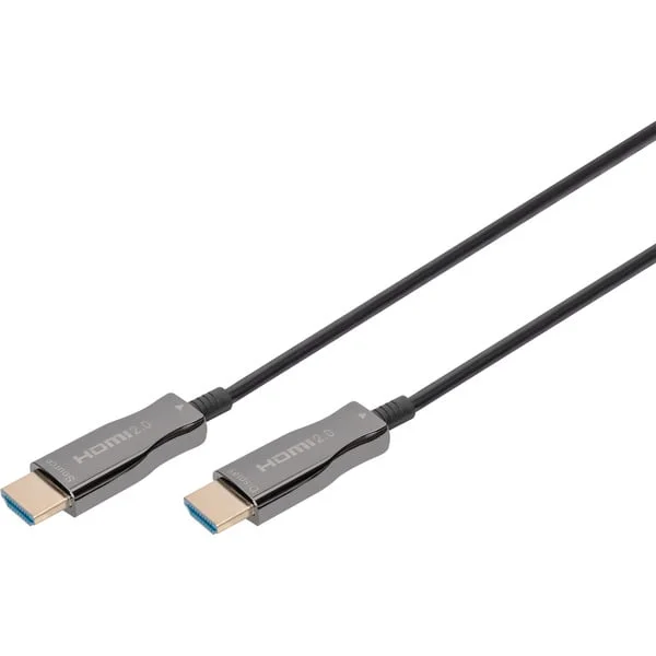 Digitus HDMI AOC Hybrid Glasfaserkabel, UHD 4K (schwarz, 10 Meter)