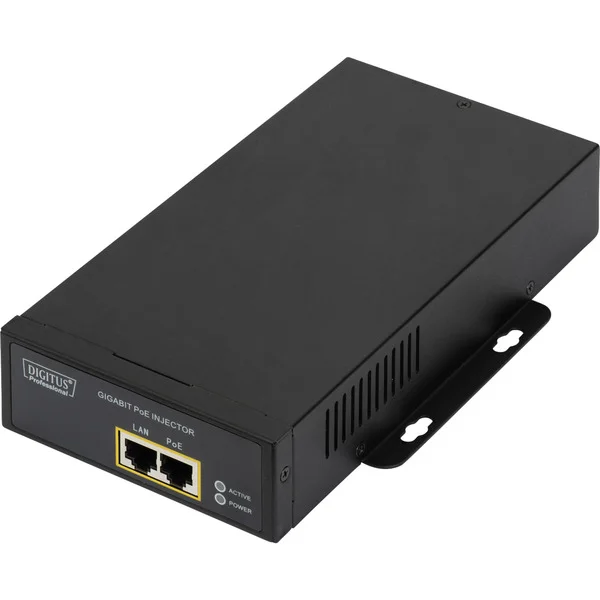 Digitus Gigabit Ethernet PoE++ Injektor 802.3at, 95 W, PoE-Injektor (schwarz)
