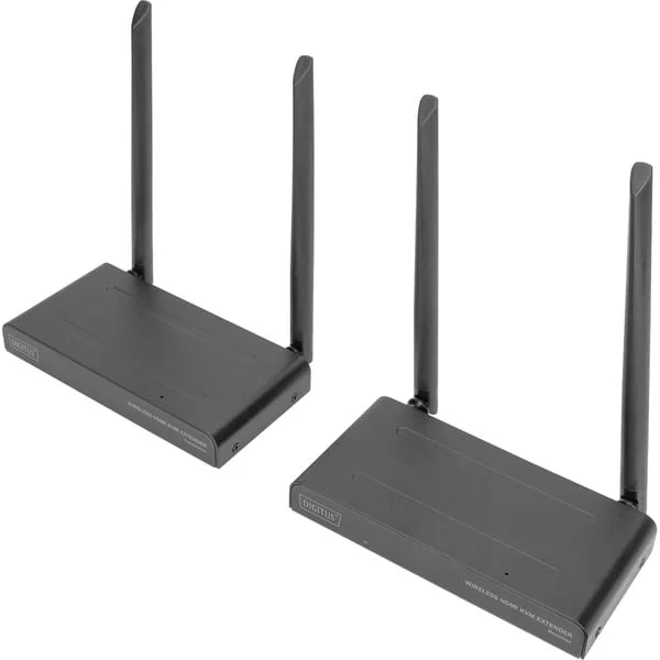 Digitus Wireless HDMI KVM Extender Set, HDMI Verlängerung (schwarz, 200 m)
