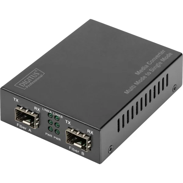 Digitus Gigabit Multimode/Singlemode Medienkonverter SFP (schwarz)