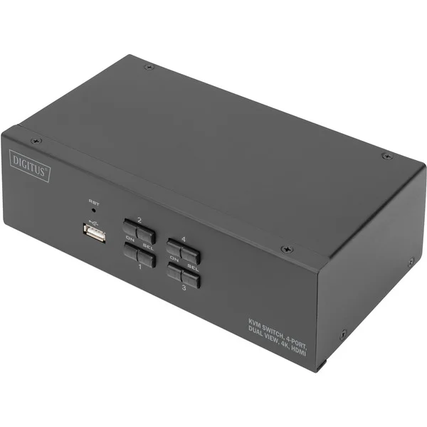 Digitus KVM-Switch HDMI 4x 1 (schwarz, Dual Display)