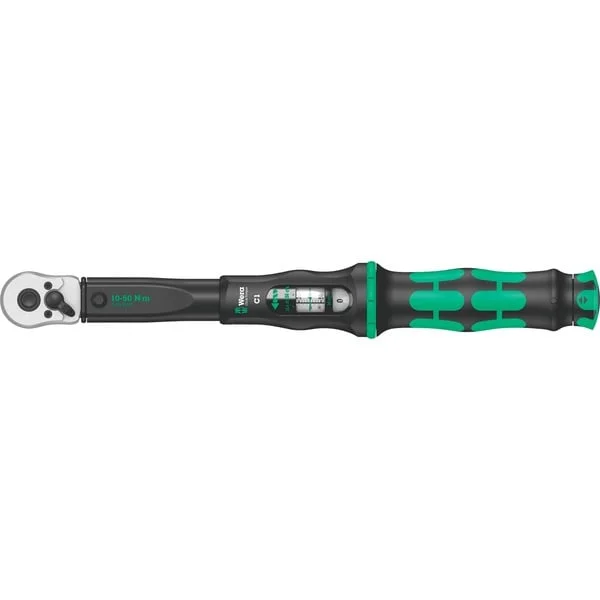 Wera Drehmomentschlüssel mit Umschaltknarre Click-Torque C 1 (schwarz/grün, Abtrieb 1/2")