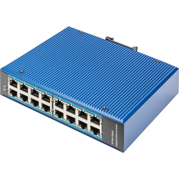 Digitus 16 Port Gigabit Ethernet Netzwerk, Switch (blau)