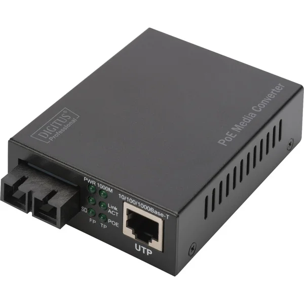 Digitus Gigabit PoE Medienkonverter, RJ45 / SC, MM, PSE