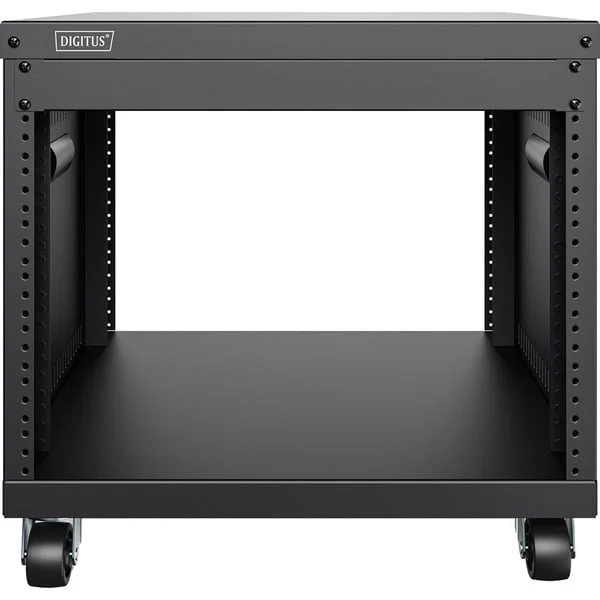 Digitus Universal 19-Zoll Equipment Rack mit Rollen, Rack, Server-Gehäuse (schwarz, 8 Höheneinheiten)