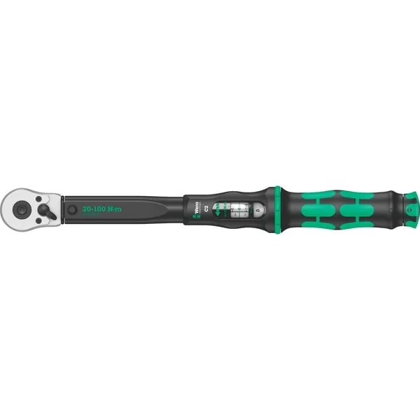 Wera Drehmomentschlüssel mit Umschaltknarre Click-Torque C 2 (schwarz/grün, Abtrieb 1/2")