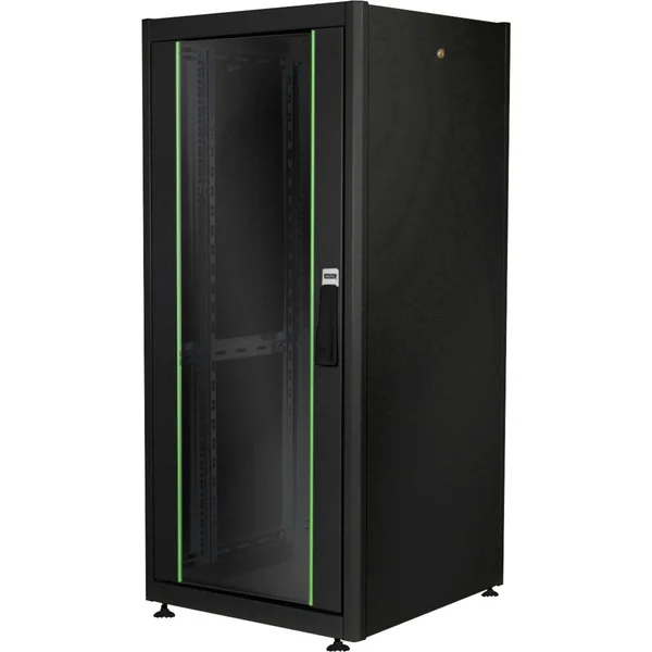 Digitus Netzwerkschrank Dynamic Basic Serie - 600x600 mm (BxT), IT-Schrank (schwarz, 26 Höheneinheiten)