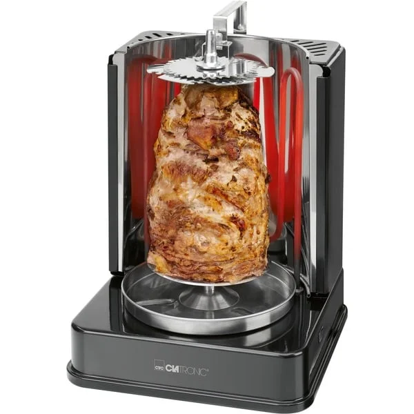 Clatronic Döner-Multigrill DVG 3686, Elektrogrill (schwarz, 1.400 Watt)