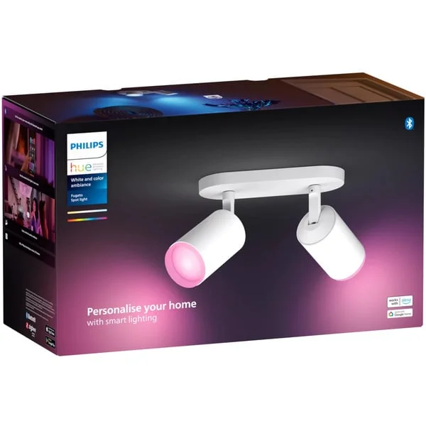 Philips HUE White & Color Ambiance Fugato 2er-Spot, LED-Leuchte (weiß)