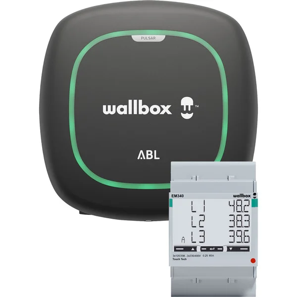 ABL E-Mobility Wallbox Pulsar Solar Bundle 11kW, mit Ladekabel (schwarz, 3-phasig, WLAN, Bluetooth, Energiezähler)