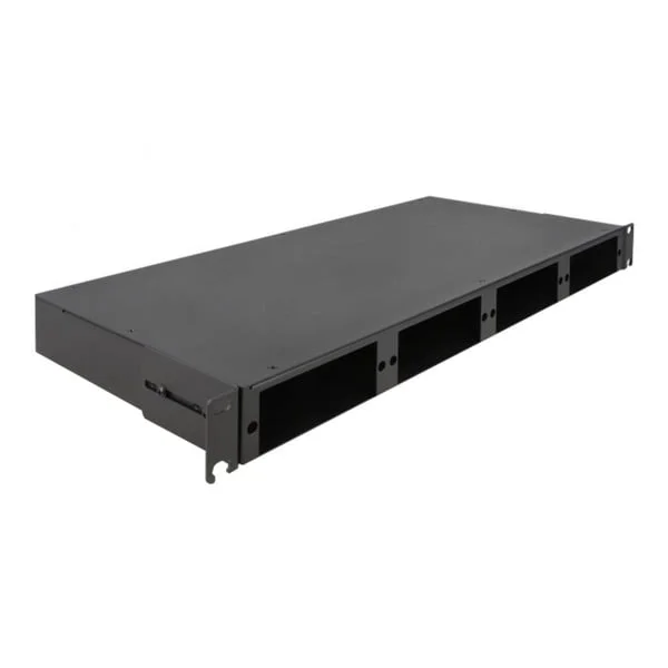 DeLOCK 19" LWL HD (High Density) Patchpanel 1 HE (schwarz, für HD Kassetten oder LWL Adapter Panels)