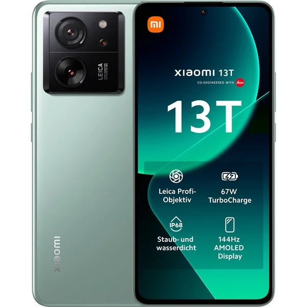 Xiaomi 13T 256GB, Handy (Meadow Green, Android 13, 8 GB, B-Ware)