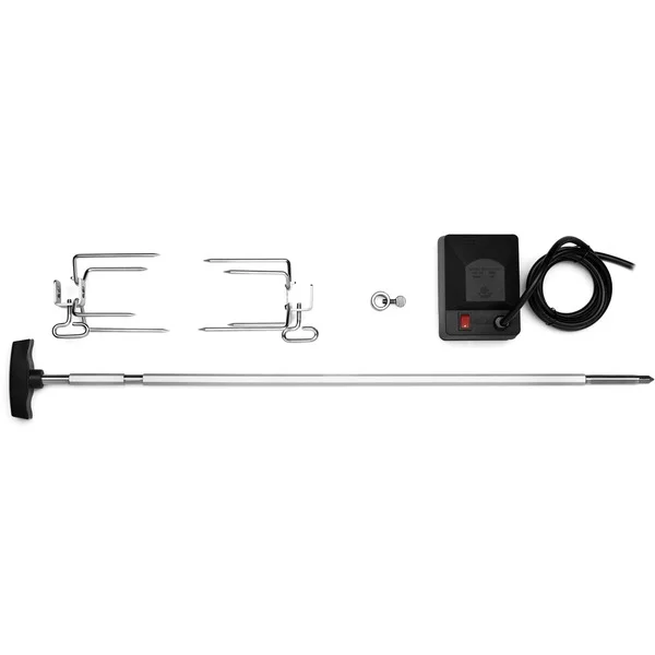 Napoleon Rotisserie Heavy Duty, für Holzkohle Kugelgrill PRO-3, Grillspieß (edelstahl/schwarz, für Kugelgrills Ø 47cm und 57cm)