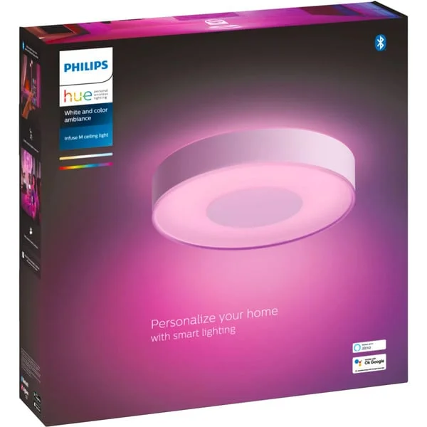 Philips HUE White & Color Ambiance Infuse Deckenleuchte M, LED-Leuchte (weiß)