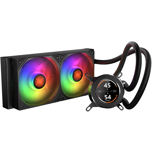 Krux HydroGlance 240 LCD, Wasserkühlung (schwarz)