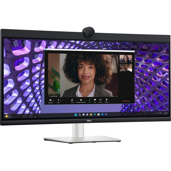 Dell P3424WEB, LED-Monitor (87 cm (34 Zoll), schwarz/silber, WQHD, IPS, QHD-Webcam)